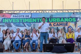 Asfalto, Viaduto, UBS e Sede da PM: Ratinho Junior libera pacotão de obras para Cambé